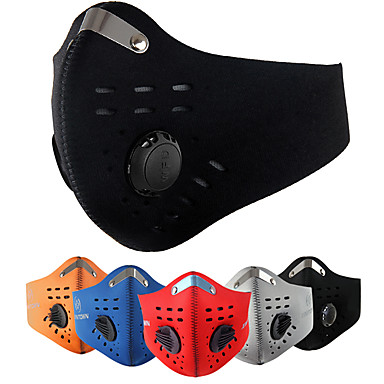 olcso Szépség és vendéghaj-Sportmaszk Arc Maszk Fél arcmaszk szűrővel Neoprene Futás Túrázás Snowbordozás Kerékpár / Kerékpározás Állítható Vízálló Szélbiztos 1 db Tél Klasszikus Divat Aktív szén Alumínium Fekete Fekete