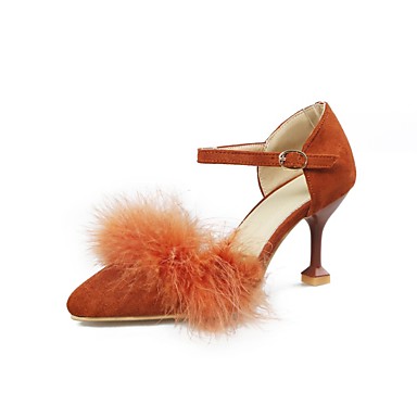 Womens POM POM Pumps Low Heels Pointy Toe Slippers Sandals Casual Party Shoes