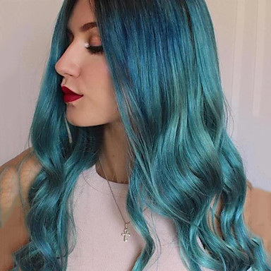 blue and gold wig