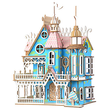 cheap Quebra-Cabeças 3D-Quebra-Cabeças 3D Brinquedos de Montar Modelos de madeira Construções Famosas Casa Faça Você Mesmo De madeira Clássico Crianças Adulto Unisexo Para Meninos Para Meninas Brinquedos Dom