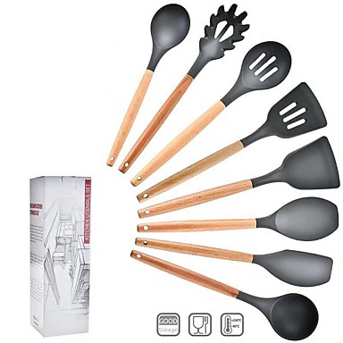 Gel de silice Cuisson Spatule chaleur reistant Cuillère Grattoir Portable Outils Excellent