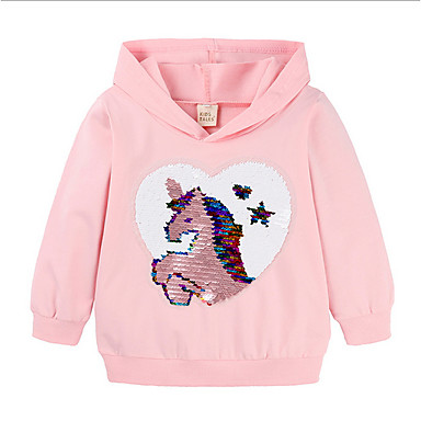 baratos Moletons Para Meninas-Infantil Para Meninas Básico Sólido Manga Longa Moleton &amp; Blusa de Frio Roxo