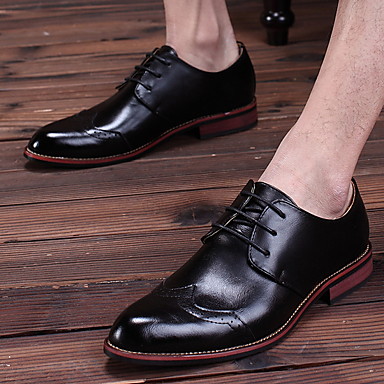 baratos Oxfords Masculinos-Homens Couro Sintético Primavera Verão Formais Oxfords Marron / Preto