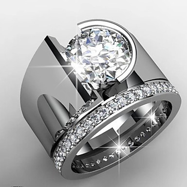 Fashionable Ladies Round Cubic Zircon Rhinestone Rings Jewelry Favor Gift New F