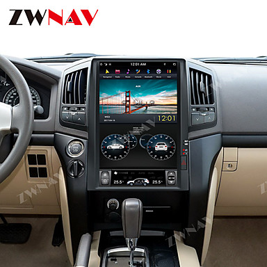baratos Navegador GPS Para Carro-Zwnav 15.6 polegadas estilo 1din tesla 4 gb 64 gb carro dvd player navegação gps auto rádio carro estéreo jogador multimídia para toyota land cruiser lc200 2008-2015 plus