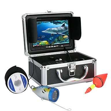 baratos Localizadores de Peixe-396.24 mm Localizadores de Peixe LCD 30 m Full HD Câmera subaquática Sem Fios 30 m 18650 / Plástico Duro