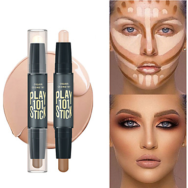 baratos Maquiagem para o Rosto-2 cores 1 pcs Mate / Brilho Beleza / Casual Cosmético / Iluminador / Nariz # Profissional / Fashion Impermeável / Confortável / duradouro Encontro / Dia Dos Namorados / Casual Pau Maquiagem Cosmético