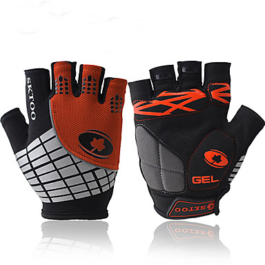 orange bike gloves