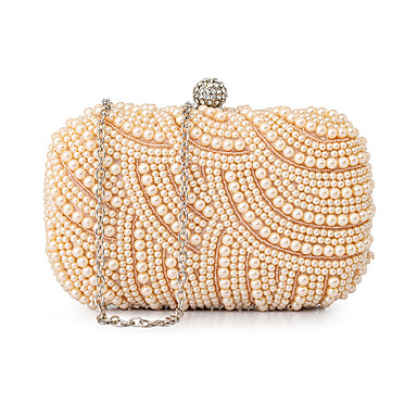 Indian Inspired Beaded Fuchsia Silk Clutch with Pearls and Crystals