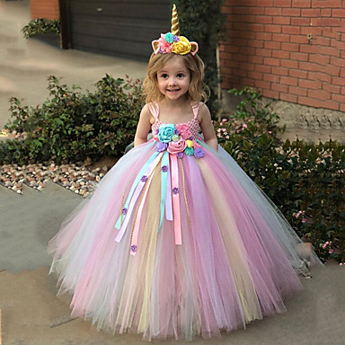 rainbow gown for kids