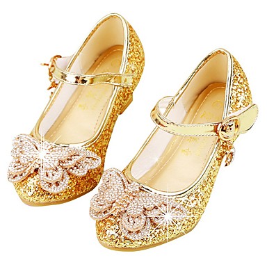 gold flower girl shoes
