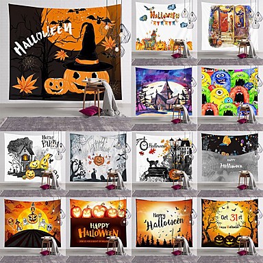 cheap Pinturas-palmeira de sangue assustador tapeçaria de parede de halloween tapeçaria tapete festa de halloween pano de parede tapeçarias para o bar da casa decoração diy de halloween