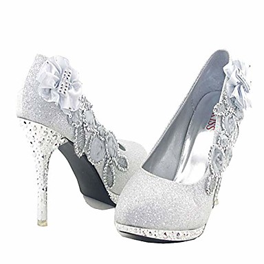 silver bridesmaid shoes closed toe