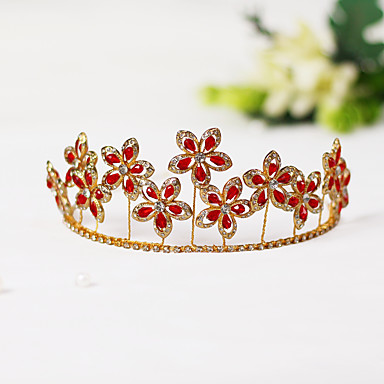 cheap Acessórios de Cabelo-Estilo Chinês Decoração de Cabelo Liga Peça para Cabeça com Cristal / Strass 1 Peça Casamento Capacete