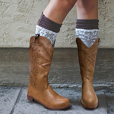 Moda de Mujer 2019 Hebilla Roma Botas al Tobillo Zapatos Taco Bajo Vaquero Vintage