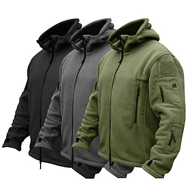 Mens Military Jacket Tactical Combat Hooded Coat Zip Up Windproof Outerwear Top