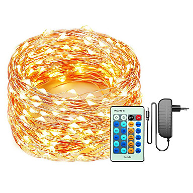 5M/10M/20M/30M/50M Silver/Copper Wire Fairy String Lights Lamp DC /Remote/Power 