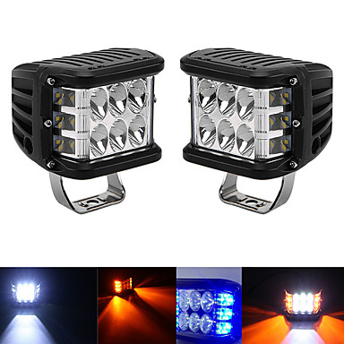 2X 4inch 21W LED Work Light Round Spot Driving Fog Lamp for Offroad Truck Jeep