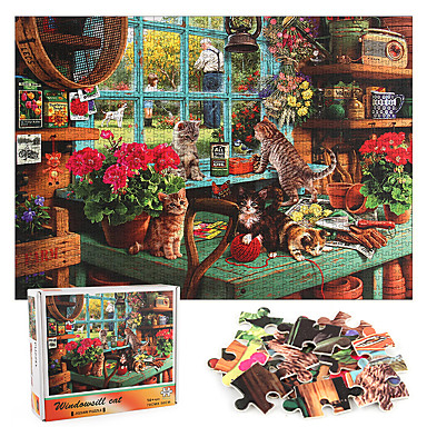 Jumbo 1000 Piece Jigsaw Puzzle Cute Cats Adult Kids Educational Puzzle Gift