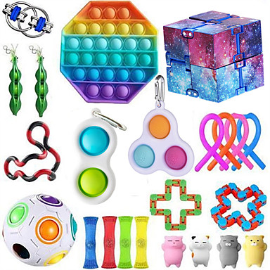 Stress Relief Tools Bundle Fidget  Figit Toys Bubble Set Cube Game Sensory  ADHD 