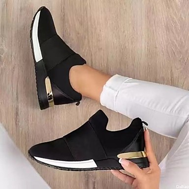 HOT Womens Fitness Walking Toning Platform Wedge Sneakers Creeper Athletic Shoes