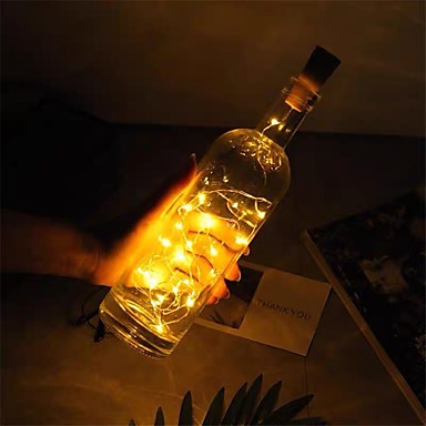 1.5M 2M LED Solar Copper Cork Wire String Light Wine Bottle Xmas Decor Lamps RD