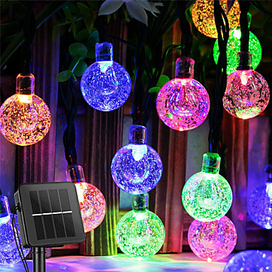 Wasserfest Solar LED Lichterkette Außen Laterne Dekoration Girlande 100LED 12M