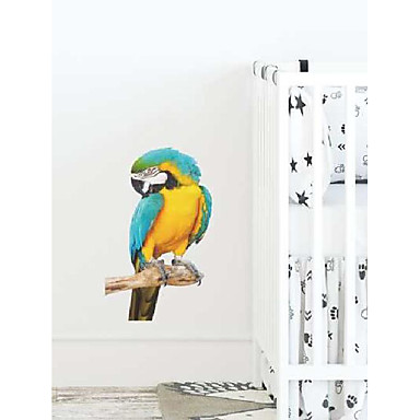 1PC 3D Macaw Stickers Waterproof Home Decorative Creative Removable Wall Sticker