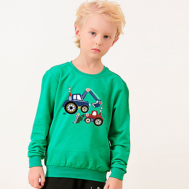 Little Hand Boys Sweatshirt Dinosaur Jumper Crew-neck Long Sleeve Top Shirt Toddler Cotton Casual Pullover Kids Clothes Age 1-7 Years 