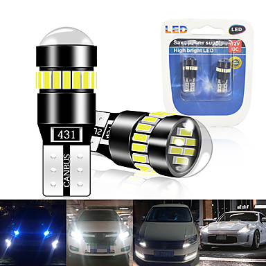 2x T10 W5W 501 24 SMD Canbus LED Bulbs 4014 Bright White Car Lights 12V 6500K