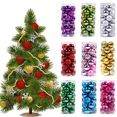 Silver Christmas Tree Decorations Ornament Baubles Pendant Figurine Bow Xmas