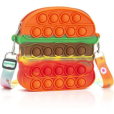 2021 New Fidget Bag 3D Printed Family Game Rainbow Poppet Bubble School Bag Gift