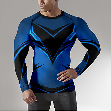 Men's Compression T Shirts Running Basketball Training Tops Gym Athletic Wicking