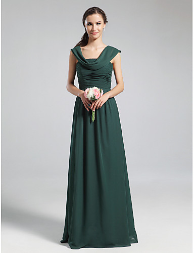 floor length cowl neck dress