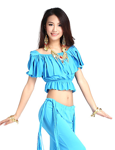 Gorgeous Dancewear Cystal Cotton Belly Dance Top For Ladies More Colors 388731 2018 799