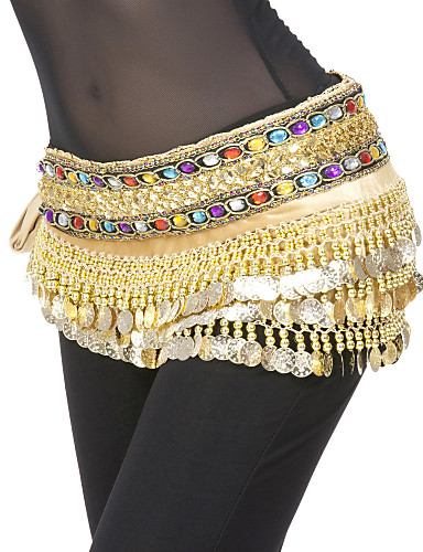 Belly Dance Belt Women’s Polyester Coins Sequins Natural Elegant Style