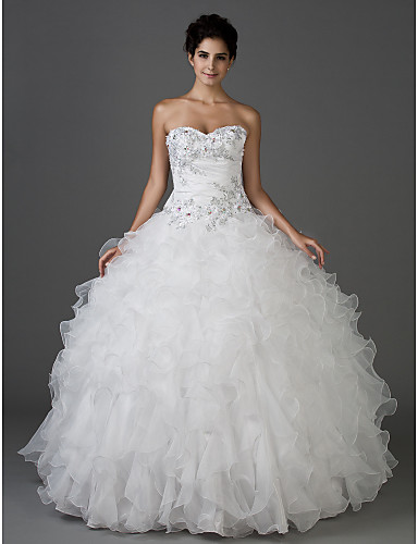 Rochie De Mireasă De Bal Cu Decolteu Sweetheart Fără Bretele