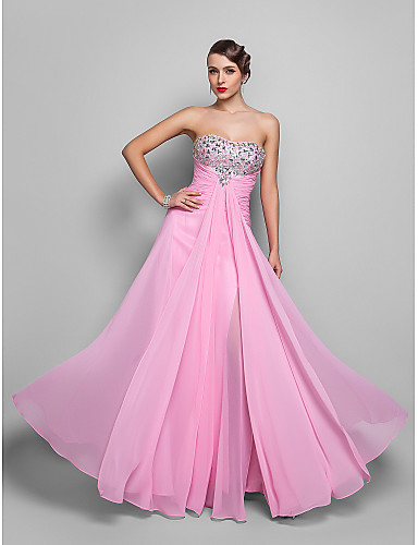 strapless floor length gown