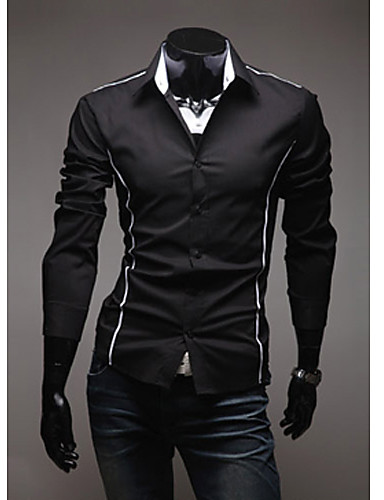 Men's Stylish Casual Trim Long Sleeve Shirt 1112504 2018 – $14.69