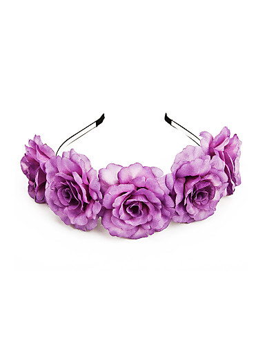 Women's Flower Girl's Alloy Silk Headpiece-Wedding Special Occasion ...