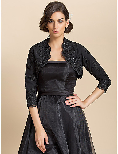 black evening wraps with sleeves