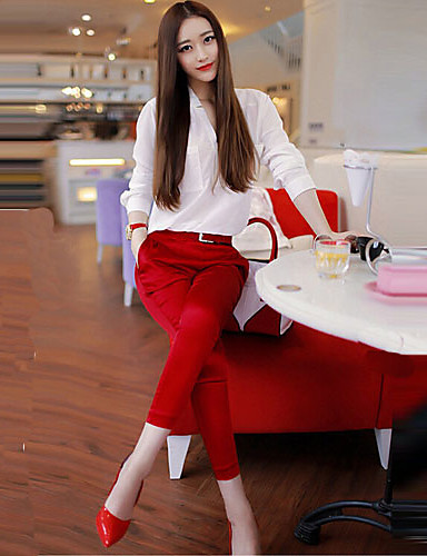 COCO ZHANG Women's 3/4 Sleeve Skinny Belt Suits 1636591 2018 – $20.99