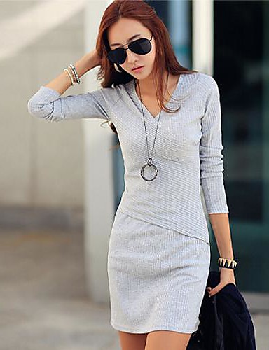 TS V Neck Dress , Roman Knit Mini Long Sleeve 2049320 2018 – $19.94