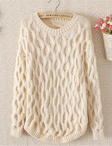 Women’s Round Neck Long Sleeve Knit Pullover Sweater 2157979 2018 – $13.99