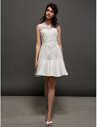 Mini a Line Princess Wedding Dress