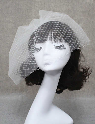 Veli da sposa con bordo in rilievo di perle Velo da sposa in tulle 1T Velo da sposa a uno strato con pettine Accessori da sposa personalizzati