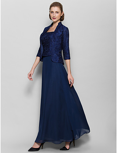 Sheath Column Square Neck Ankle Length Beaded Lace Mother Of The Sheath Column Square Neck Ankle Length Beaded Lace Mother Of The Bride Dress With Sequin Liques Pattern Print By Lan Ting 2984503 2018