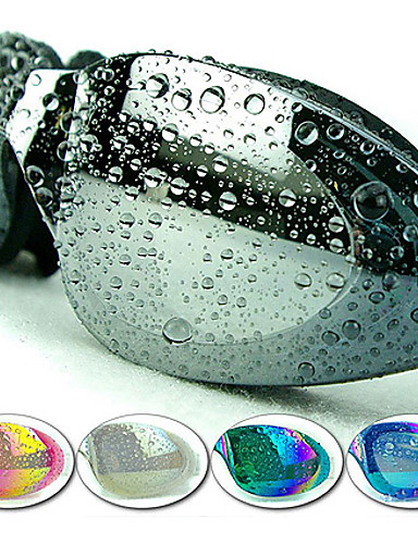 baratos Natação-Óculos de Natação Prova-de-Água Anti-Nevoeiro Tamanho Ajustável Proteção UV Espelhado Banhado Para Adulto Plástico Acrílico Rosa Preto Azul Rosa Preto Azul