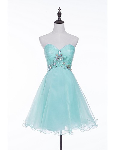 A-Line / Fit & Flare Sweetheart Neckline Short / Mini Tulle Lace Up ...