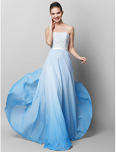 pastel color evening gown